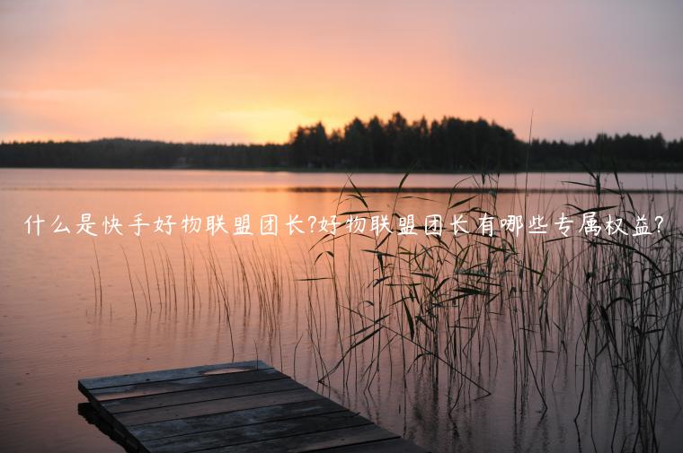 什么是快手好物聯(lián)盟團(tuán)長(zhǎng)?好物聯(lián)盟團(tuán)長(zhǎng)有哪些專屬權(quán)益?